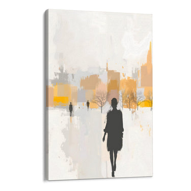 Quadro Stampa su Tela Sotto la pioggia urbana - CupidoDesign