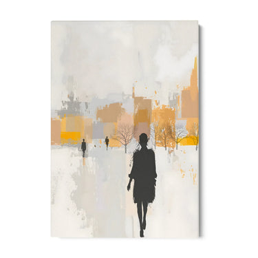 Quadro Stampa su Tela Sotto la pioggia urbana - CupidoDesign