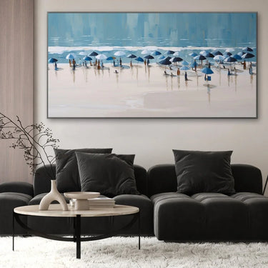 Quadro Stampa su Tela Spiaggia azzurra - CupidoDesign