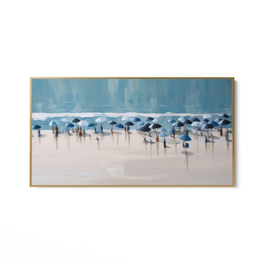 Quadro Stampa su Tela Spiaggia azzurra - CupidoDesign
