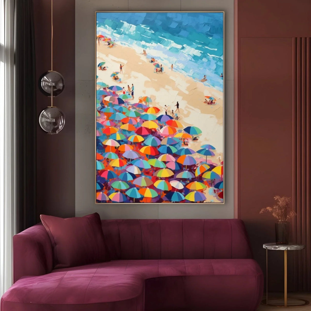 Quadro Stampa su Tela Spiaggia Colorata - CupidoDesign