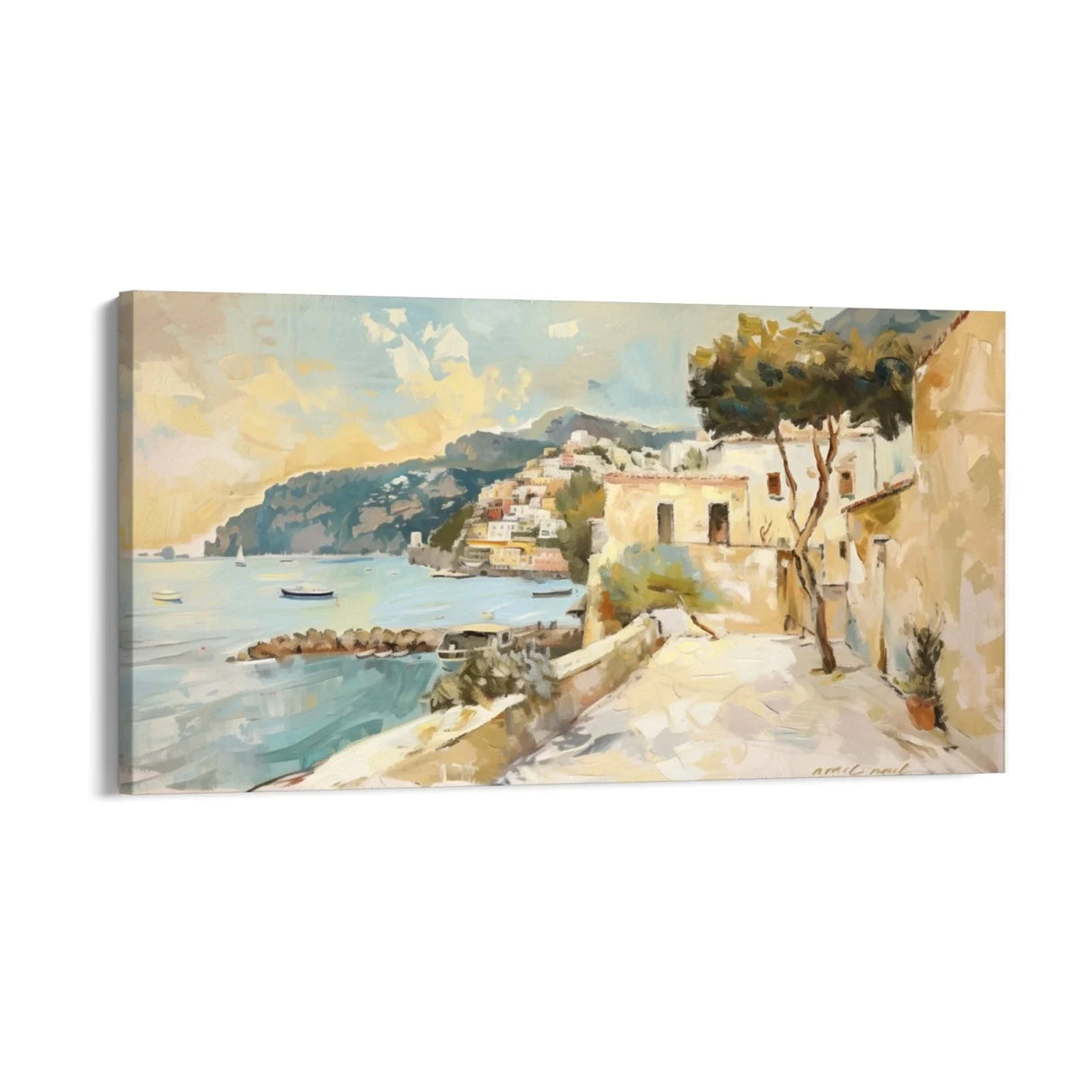 Quadro Stampa su Tela Storie di Positano - CupidoDesign