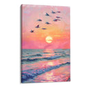 Quadro Stampa su Tela Stormo al tramonto - CupidoDesign
