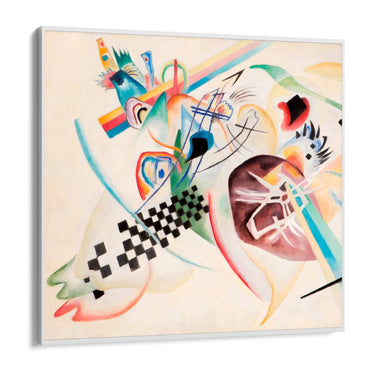 Quadro Stampa su Tela Su Bianco ll, Wassily Kandinsky - CupidoDesign
