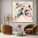 Quadro Stampa su Tela Su Bianco ll, Wassily Kandinsky - CupidoDesign