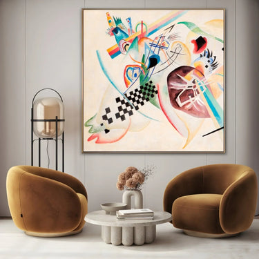 Quadro Stampa su Tela Su Bianco ll, Wassily Kandinsky - CupidoDesign