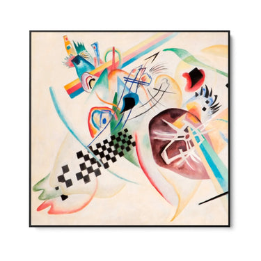 Quadro Stampa su Tela Su Bianco ll, Wassily Kandinsky - CupidoDesign