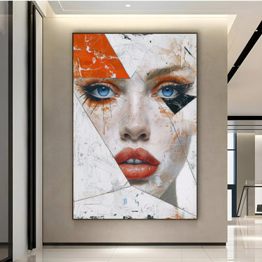 Quadro Stampa su Tela Taglio di sguardi - CupidoDesign