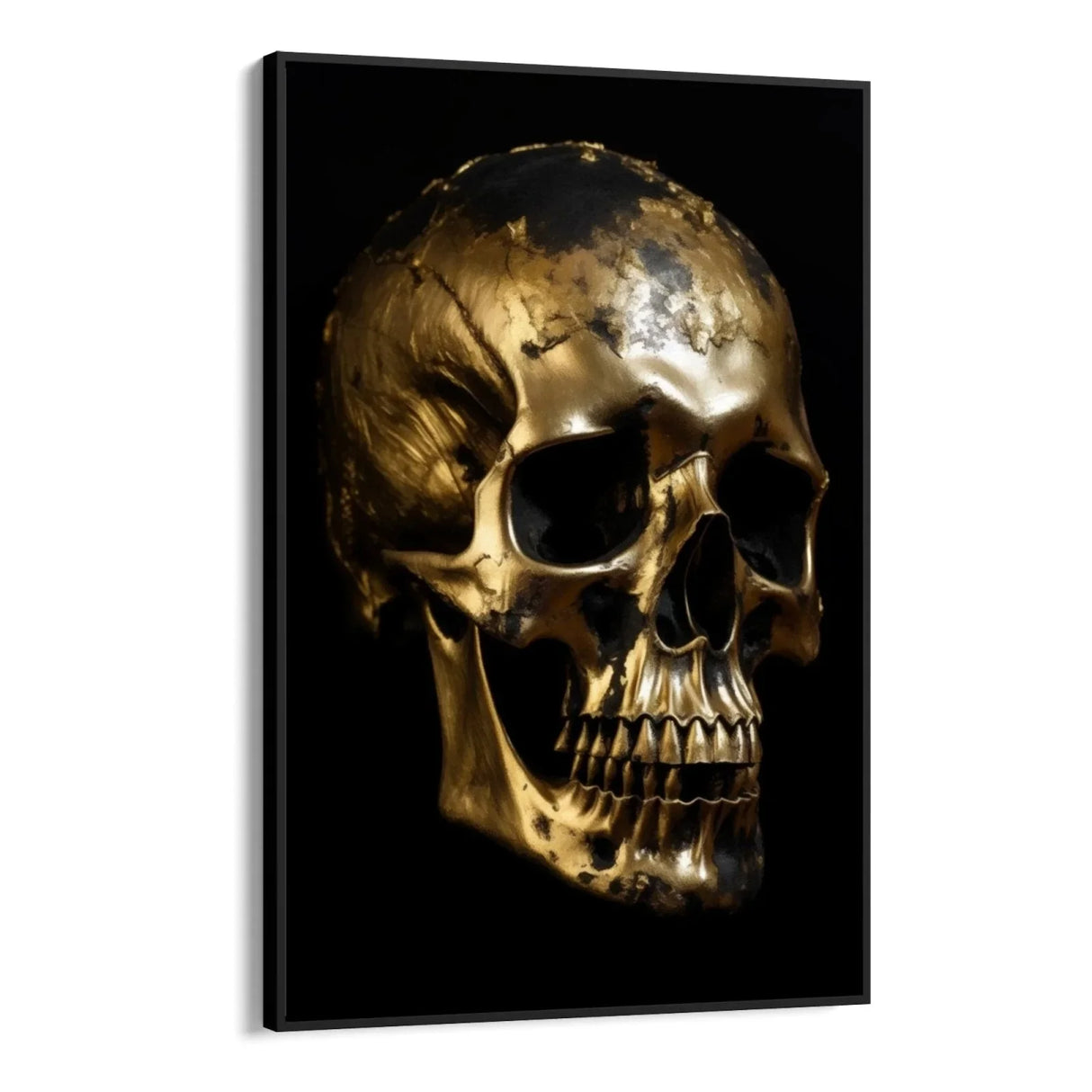 Quadro Stampa su Tela Teschio Dorato - CupidoDesign