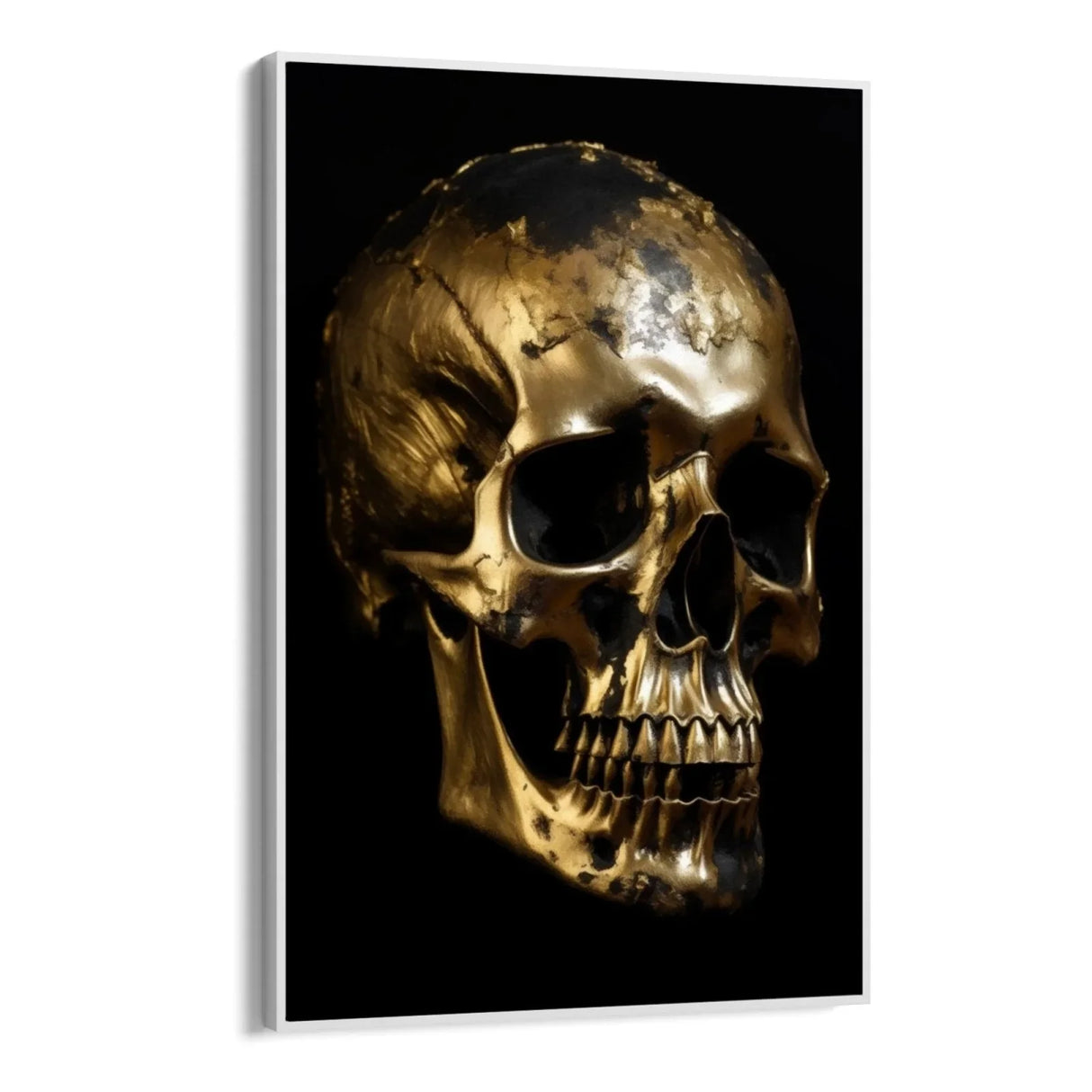 Quadro Stampa su Tela Teschio Dorato - CupidoDesign