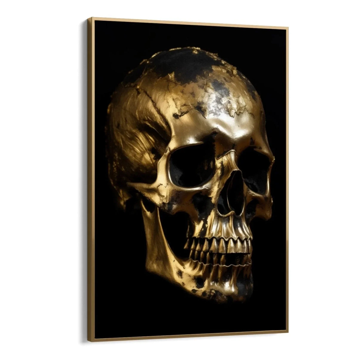 Quadro Stampa su Tela Teschio Dorato - CupidoDesign