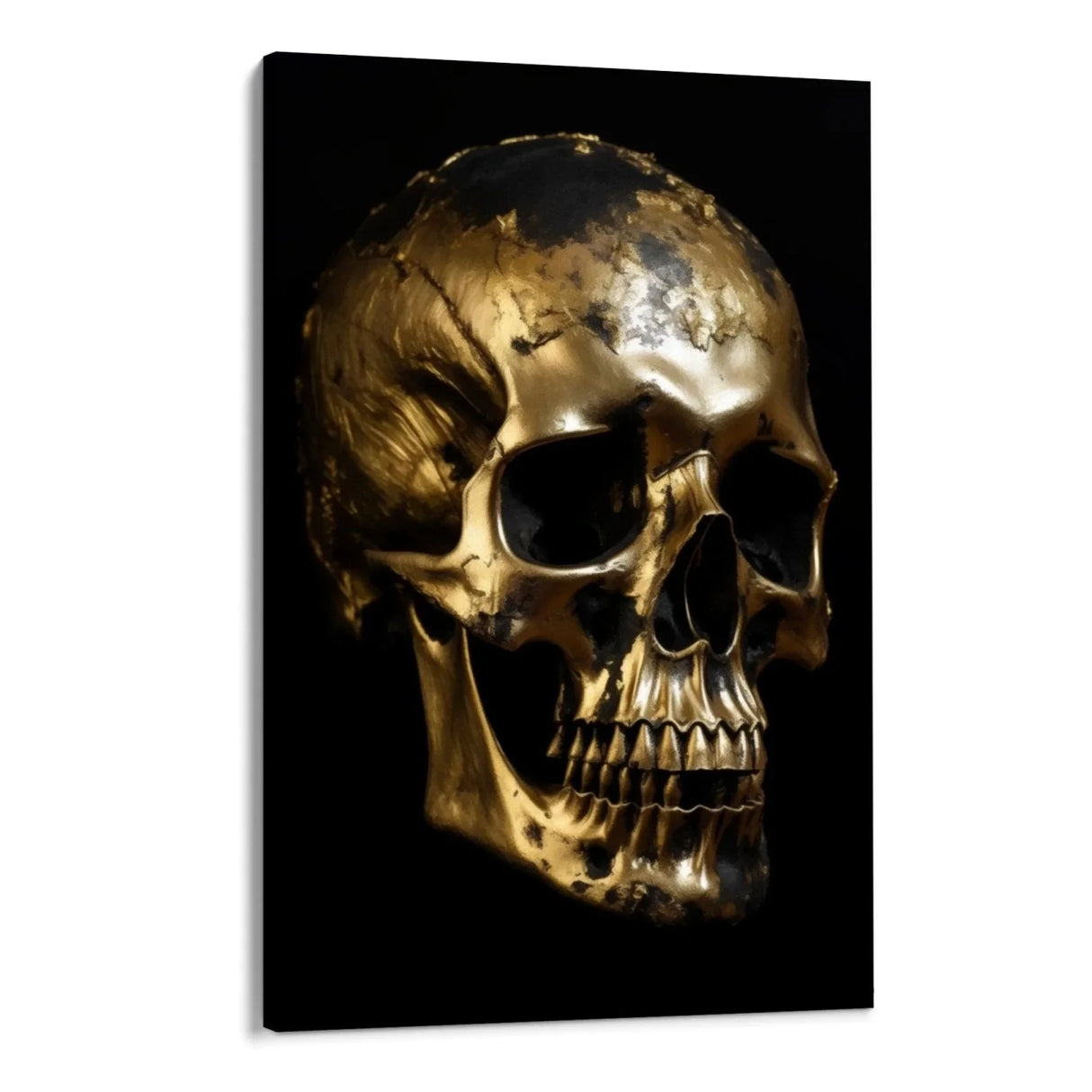 Quadro Stampa su Tela Teschio Dorato - CupidoDesign