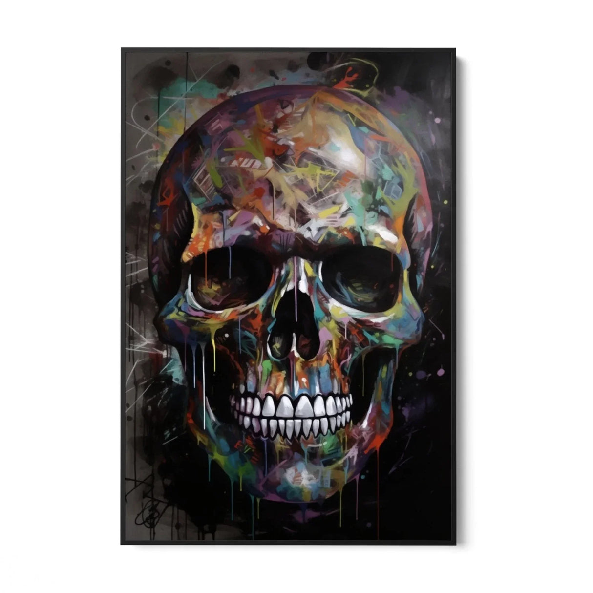 Quadro Stampa su Tela Teschio Graffiti - CupidoDesign