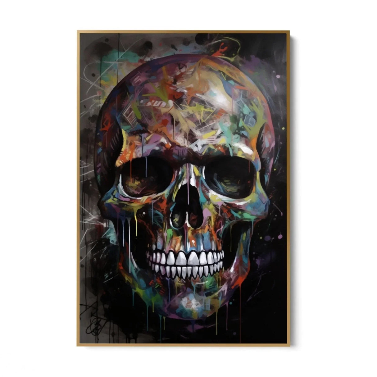 Quadro Stampa su Tela Teschio Graffiti - CupidoDesign
