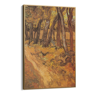 Quadro Stampa su Tela The garden of the hospital Saint Paul with figure, Vincent Van Gogh - CupidoDesign