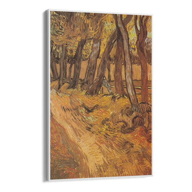 Quadro Stampa su Tela The garden of the hospital Saint Paul with figure, Vincent Van Gogh - CupidoDesign