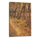 Quadro Stampa su Tela The garden of the hospital Saint Paul with figure, Vincent Van Gogh - CupidoDesign