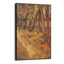 Quadro Stampa su Tela The garden of the hospital Saint Paul with figure, Vincent Van Gogh - CupidoDesign