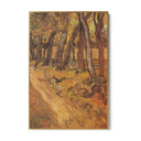 Quadro Stampa su Tela The garden of the hospital Saint Paul with figure, Vincent Van Gogh - CupidoDesign