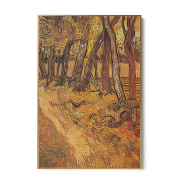 Quadro Stampa su Tela The garden of the hospital Saint Paul with figure, Vincent Van Gogh - CupidoDesign