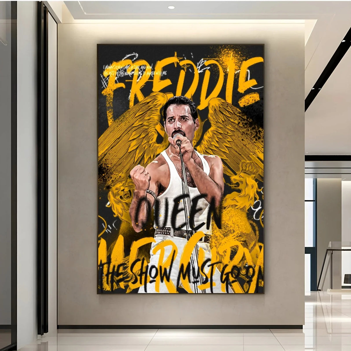 Quadro Stampa su Tela The Show Must Go On - CupidoDesign
