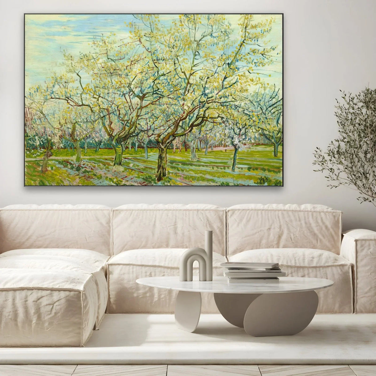 Quadro Stampa su Tela The White Orchard 1888, Vincent Van Gogh - CupidoDesign