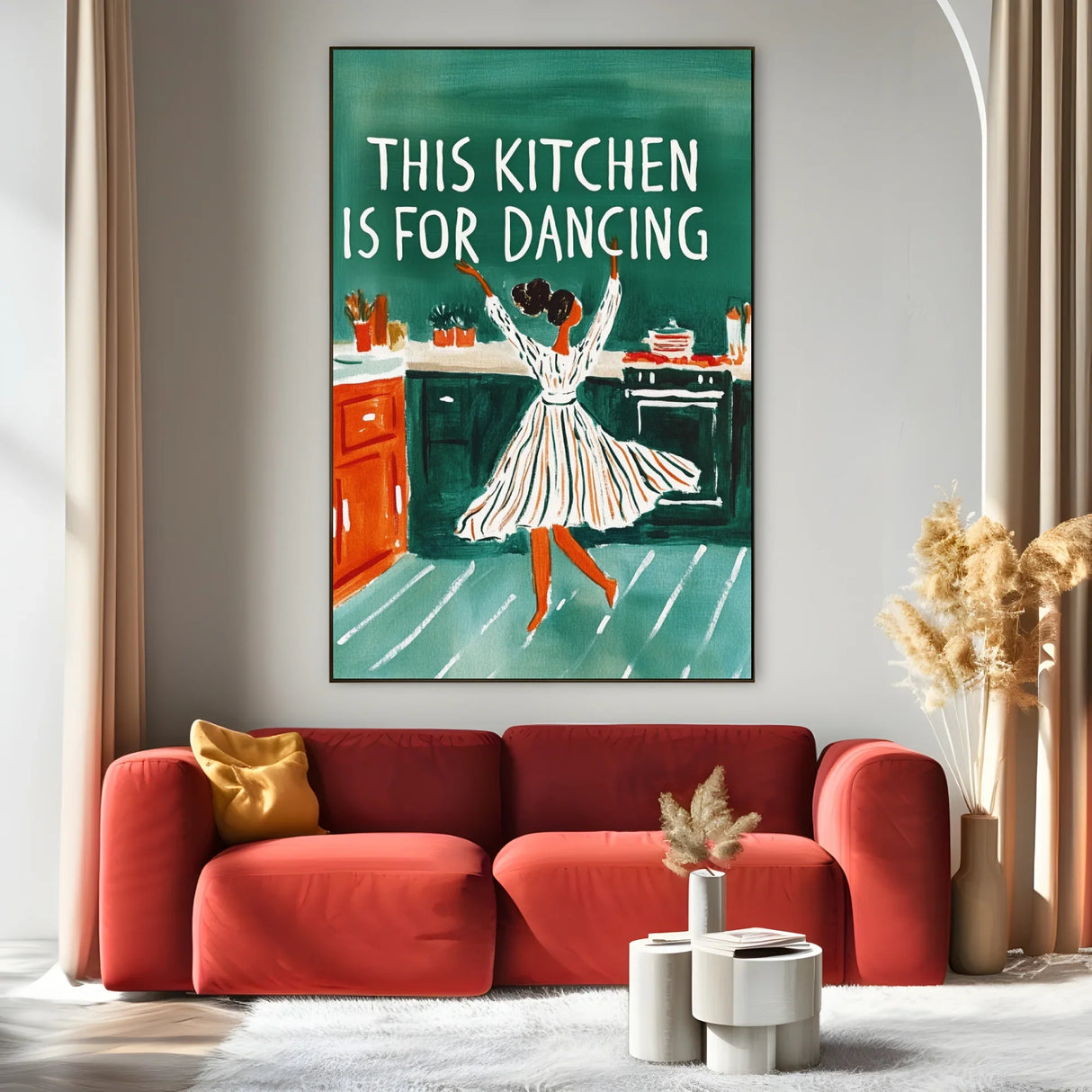 Quadro Stampa su Tela This kitchen is for dancing - CupidoDesign