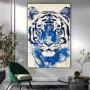 Quadro Stampa su Tela Tigre Blu - CupidoDesign