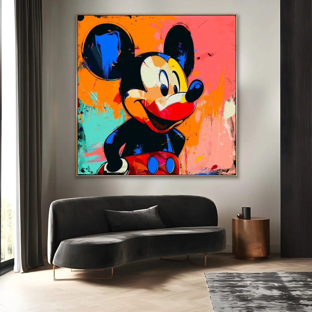 Quadro Stampa su Tela Topolino Multicolor - CupidoDesign