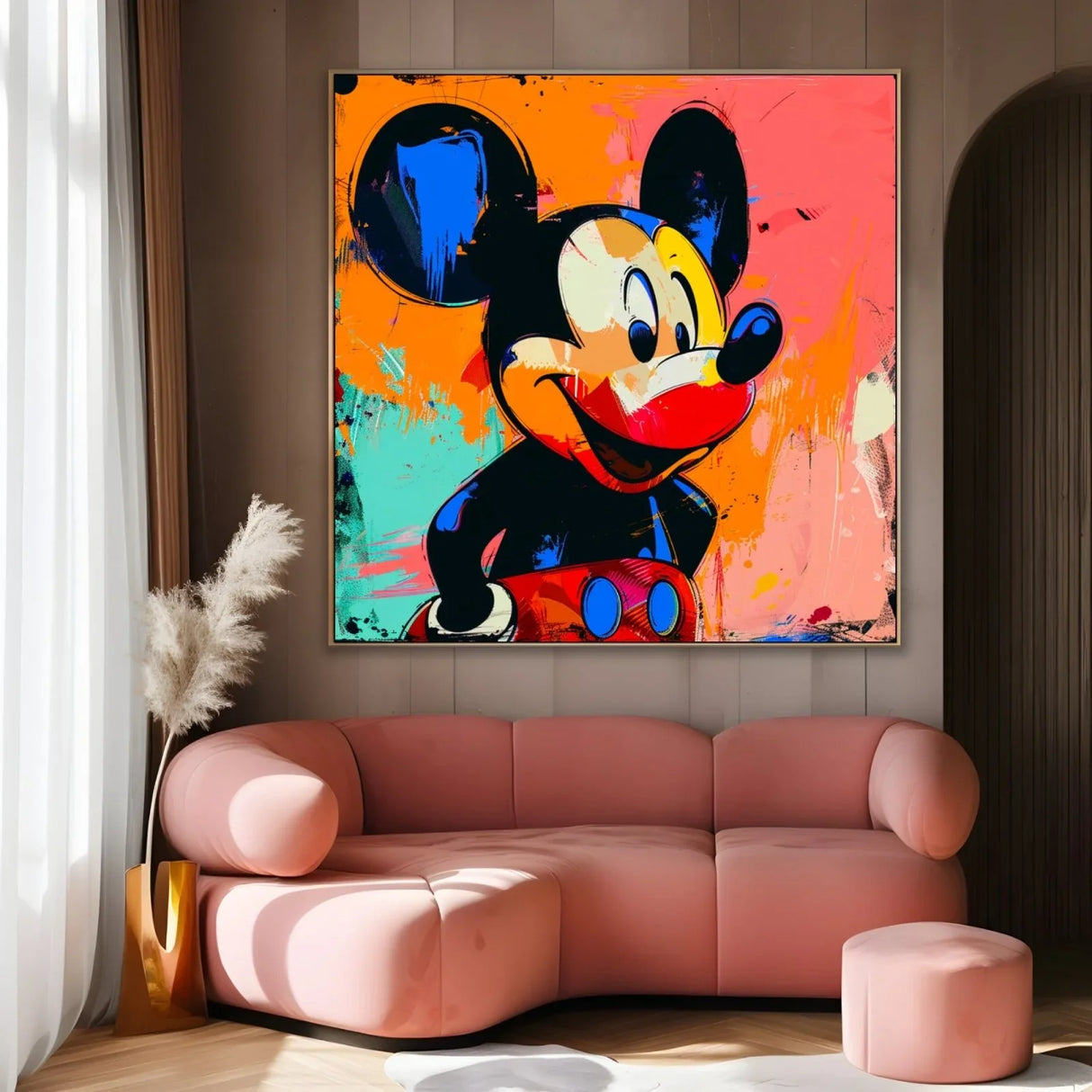 Quadro Stampa su Tela Topolino Multicolor - CupidoDesign