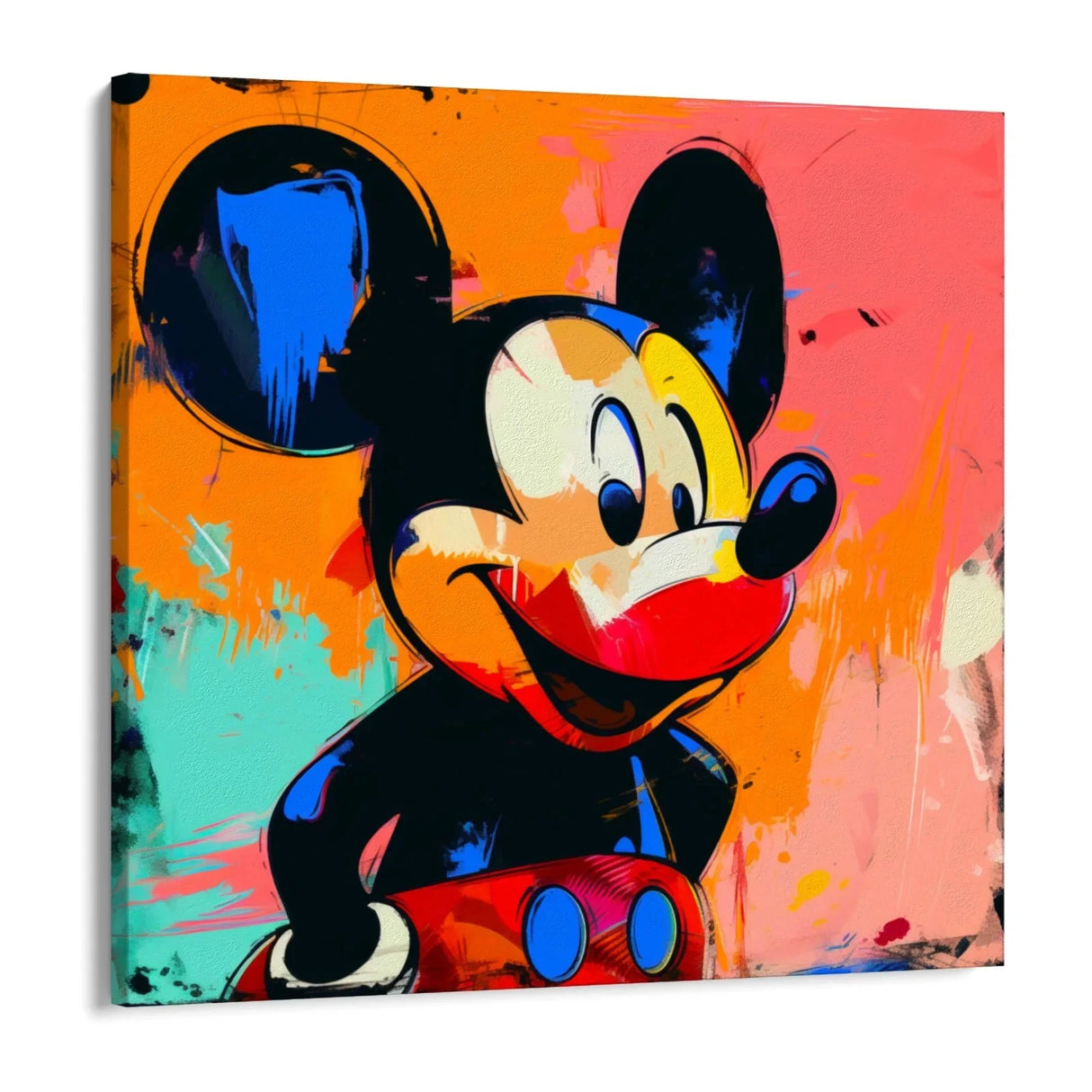 Quadro Stampa su Tela Topolino Multicolor - CupidoDesign