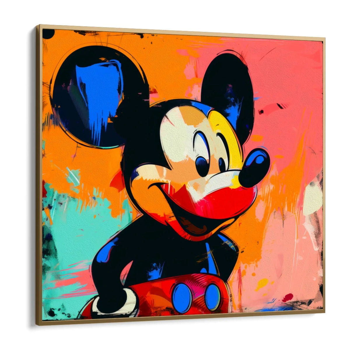 Quadro Stampa su Tela Topolino Multicolor - CupidoDesign