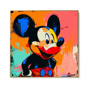Quadro Stampa su Tela Topolino Multicolor - CupidoDesign