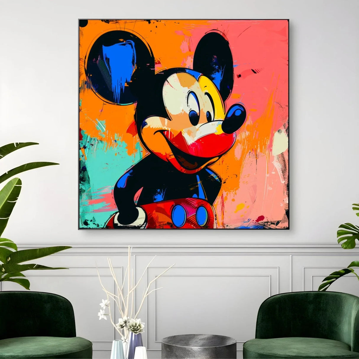 Quadro Stampa su Tela Topolino Multicolor - CupidoDesign