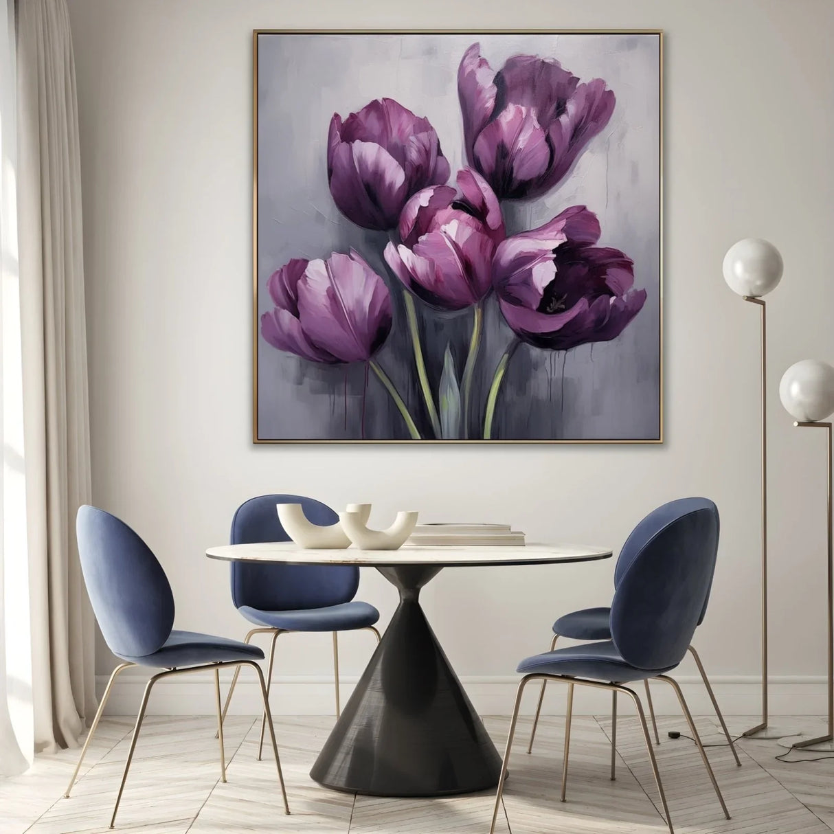 Quadro Stampa su Tela Tra i petali viola - CupidoDesign