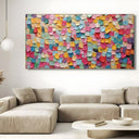 Quadro Stampa su Tela Trama di colori vivaci - CupidoDesign