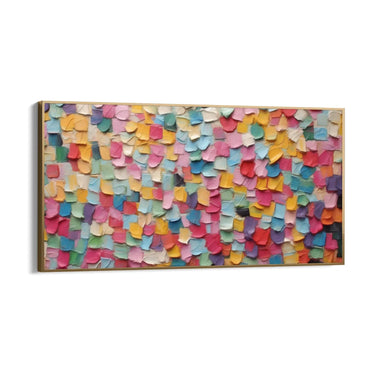 Quadro Stampa su Tela Trama di colori vivaci - CupidoDesign