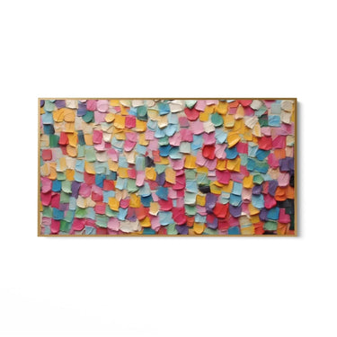Quadro Stampa su Tela Trama di colori vivaci - CupidoDesign