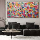 Quadro Stampa su Tela Trama di colori vivaci - CupidoDesign