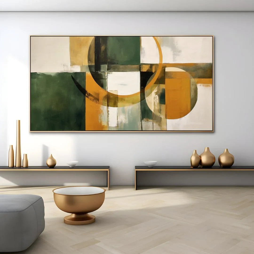 Quadro Stampa su Tela Trama smeraldo - CupidoDesign