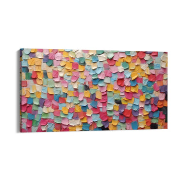 Quadro Stampa su Tela Trama di colori vivaci - CupidoDesign