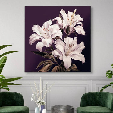 Quadro Stampa su Tela Trame di Bellezza Floreale - CupidoDesign