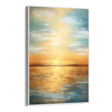 Quadro Stampa su Tela Tramonto dorato - CupidoDesign