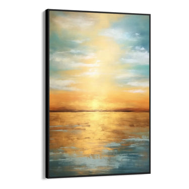 Quadro Stampa su Tela Tramonto dorato - CupidoDesign