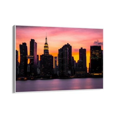 Quadro Stampa su Tela Tramonto in città - CupidoDesign