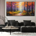 Quadro Stampa su Tela Tramonto nella Foresta - CupidoDesign