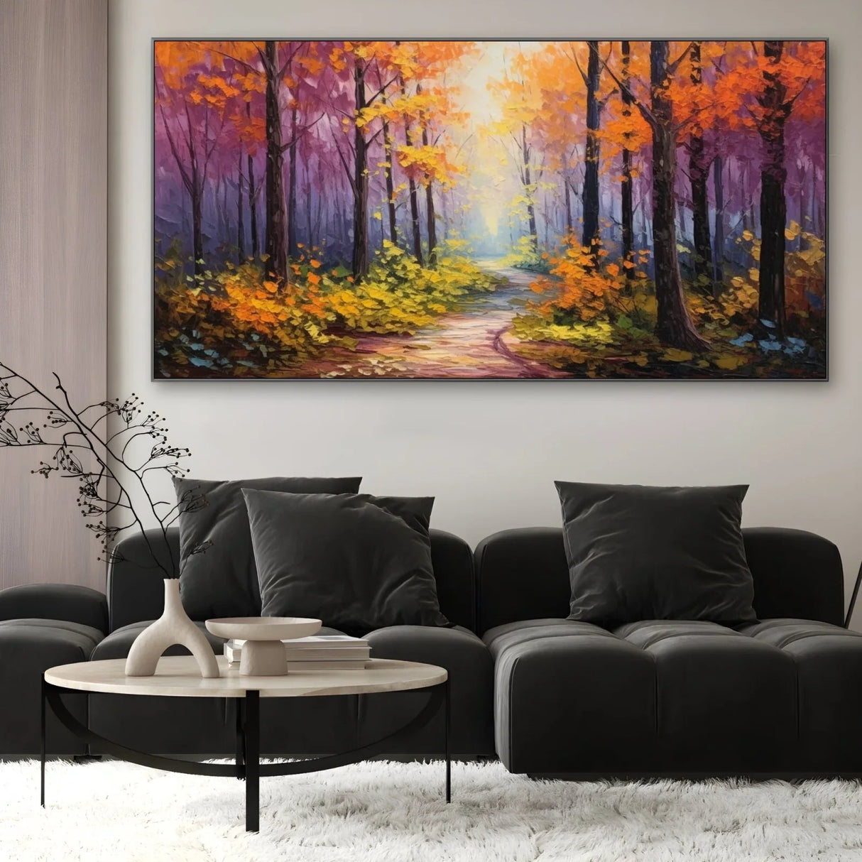 Quadro Stampa su Tela Tramonto nella Foresta - CupidoDesign