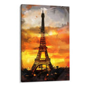 Quadro Stampa su Tela Tramonto su Eiffel - CupidoDesign
