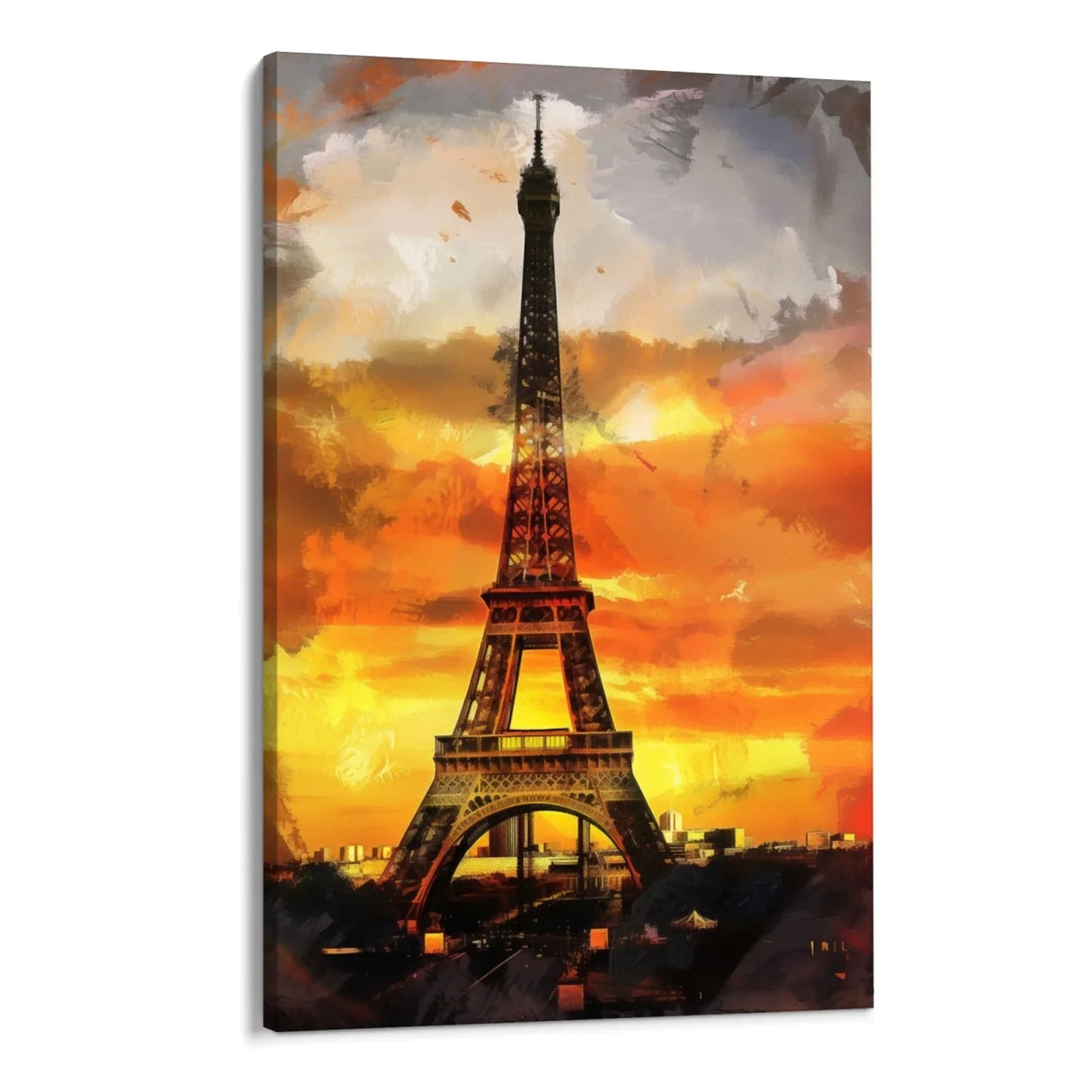 Quadro Stampa su Tela Tramonto su Eiffel - CupidoDesign