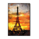 Quadro Stampa su Tela Tramonto su Eiffel - CupidoDesign